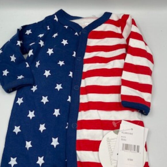 NEW Koala Kids Baby 3 To 6 Months Footed Coverall Stars And Stripes NWT - Picture 5 of 12